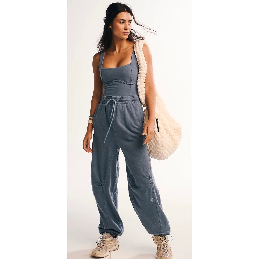 FP Movement Free People Skyline Jumpsuit Women Size M NEW
Washed grey-blue color